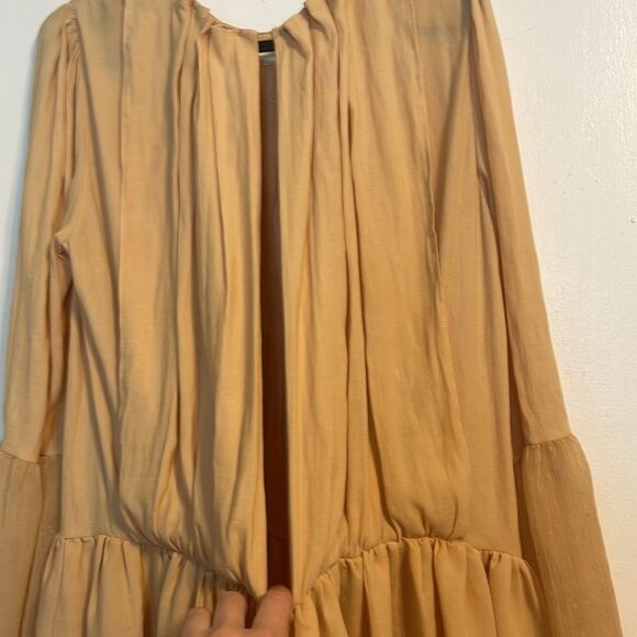 Free People The Soul Serene Peasant Blouse Yellow - Picture 8 of 9
